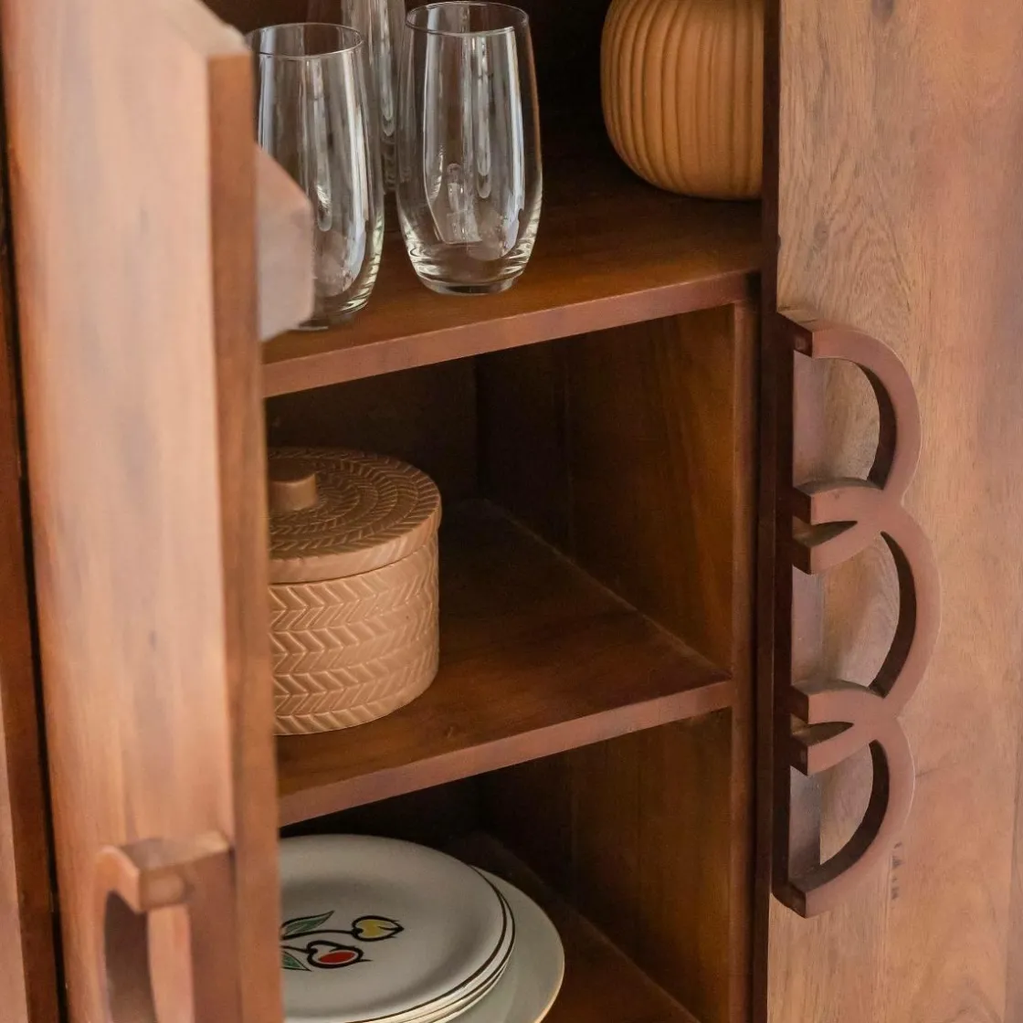 Made in Meubles Buffet<Buffet haut en bois d'acacia Quilla