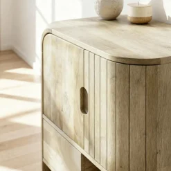 Made in Meubles Buffet<Buffet haut en bois de manguier clair Yoni