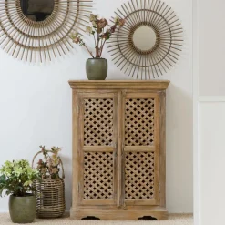 Made in Meubles Buffet<Buffet haut en bois de manguier Rosa