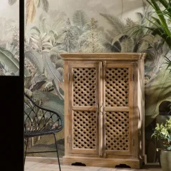 Made in Meubles Buffet<Buffet haut en bois de manguier Rosa