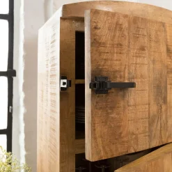 Made in Meubles Buffet<Buffet haut en bois de manguier Iris