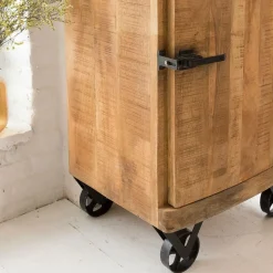 Made in Meubles Buffet<Buffet haut en bois de manguier Iris