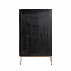 Made in Meubles Buffet<Buffet haut en bois de manguier noir Tristan