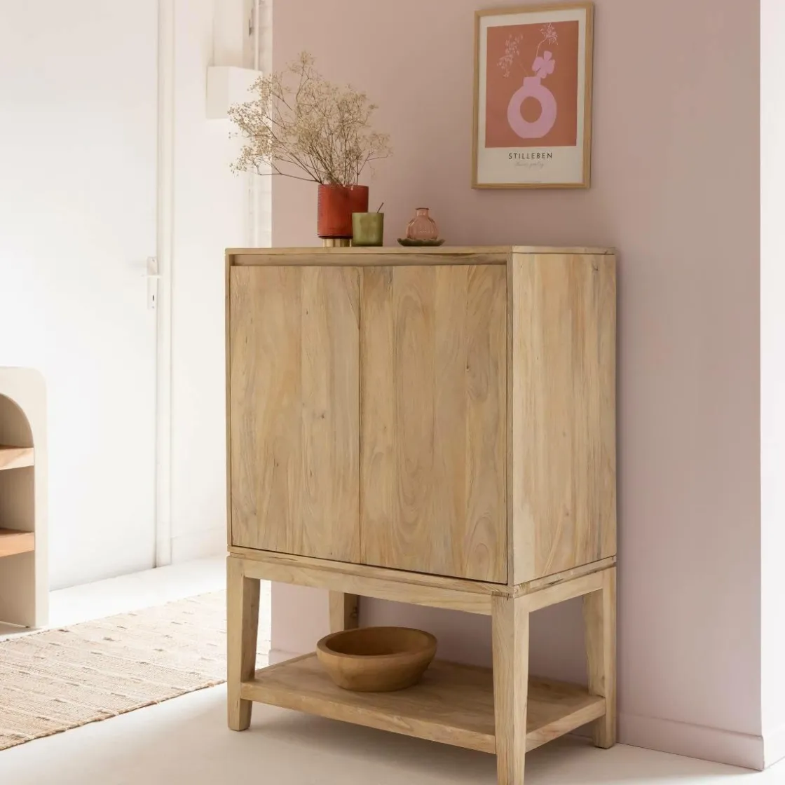 Made in Meubles Buffet<Buffet haut en bois de manguier Ode