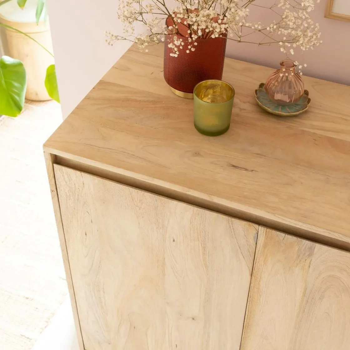 Made in Meubles Buffet<Buffet haut en bois de manguier Ode