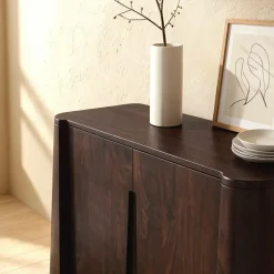 Made in Meubles Buffet<Buffet haut en bois de manguier foncé Liriel