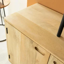 Made in Meubles Buffet|Meuble Sous Vasque<Buffet long en bois de manguier Rowene