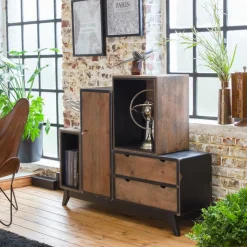 Made in Meubles Buffet<Buffet modulable en bois massif Hollywood