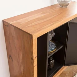 Made in Meubles Buffet<Buffet rétractable en bois d'acacia Emilio