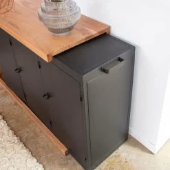 Made in Meubles Buffet<Buffet rétractable en bois d'acacia Emilio