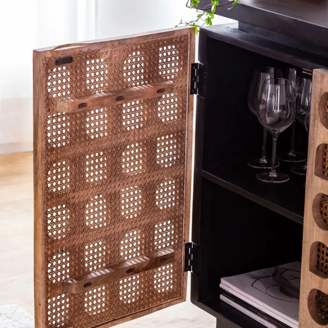 Made in Meubles Buffet<Buffet sculpté en bois de manguier Camélia