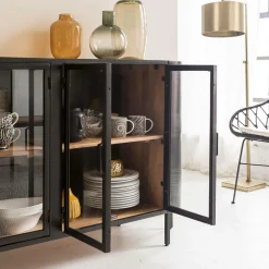 Made in Meubles Buffet|Vaisselier<Buffet vitrine en métal Achille