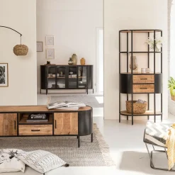 Made in Meubles Buffet|Vaisselier<Buffet vitrine en métal Achille