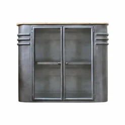 Made in Meubles Buffet|Vaisselier<Buffet vitrine en métal Locker