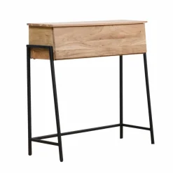 Made in Meubles Bureau<Bureau secrétaire en bois d'acacia et métal Milo