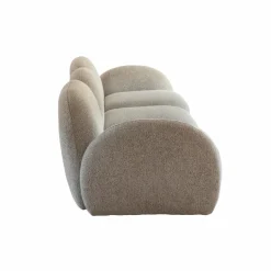 Made in Meubles Canapé<Canapé 3 modules en tissu bouclette gris Calya