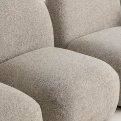 Made in Meubles Canapé<Canapé 3 modules en tissu bouclette gris Calya