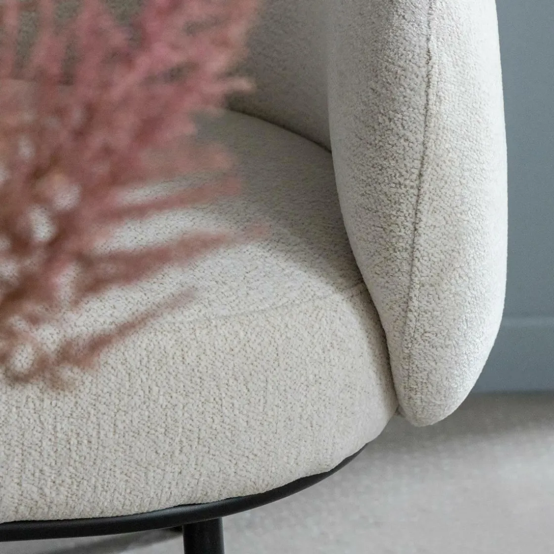 Made in Meubles Canapé<Canapé en tissu bouclette écru Filipa