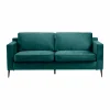 Made in Meubles Canapé<Canapé en velours bleu 3 places Rio