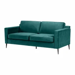 Made in Meubles Canapé<Canapé en velours bleu 3 places Rio