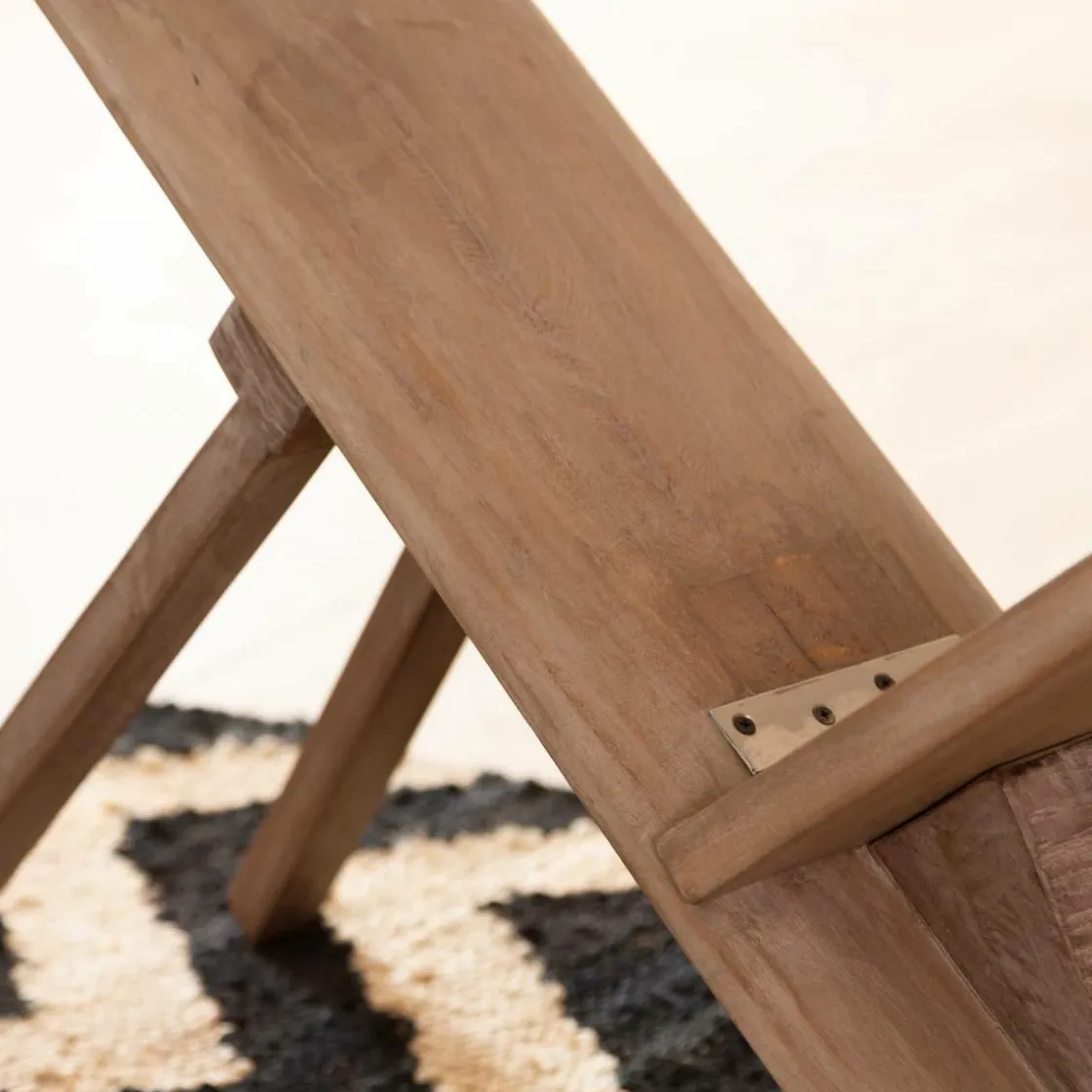 Made in Meubles Chaise<Chaise allongée en bois de manguier Jordana