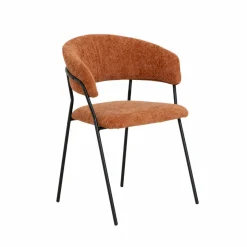 Made in Meubles Chaise<Chaise arrondie terracotta Kanoa (lot de 2)