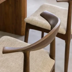 Made in Meubles Chaise<Chaise bois hêtre foncé Aline (lot de 2)