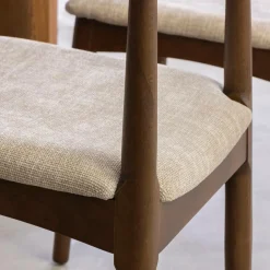 Made in Meubles Chaise<Chaise bois hêtre foncé Aline (lot de 2)