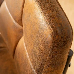 Made in Meubles Chaise<Chaise cantilever en microfibre marron Mambo (lot de 2)