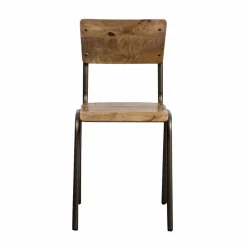 Made in Meubles Chaise<Chaise d'écolier en bois de manguier Marcus (lot de 2)