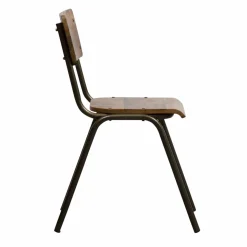 Made in Meubles Chaise<Chaise d'écolier en bois de manguier Marcus (lot de 2)