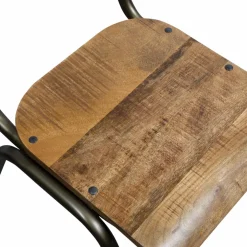 Made in Meubles Chaise<Chaise d'écolier en bois de manguier Marcus (lot de 2)