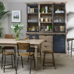 Made in Meubles Chaise<Chaise d'écolier en bois de manguier Marcus (lot de 2)