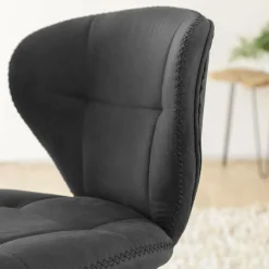 Made in Meubles Chaise|Tabouret De Bar<Chaise de bar vintage noire pied central réglable Isis (lot de 2)