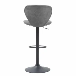 Made in Meubles Chaise|Tabouret De Bar<Chaise de bar vintage noire pied central réglable Isis (lot de 2)