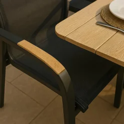 Made in Meubles Chaise De Jardin<Chaise de jardin en aluminium gris foncé Ayden (lot de 2)