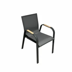 Made in Meubles Chaise De Jardin<Chaise de jardin en aluminium gris foncé Ayden (lot de 2)