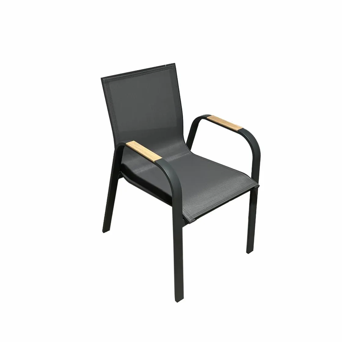 Made in Meubles Chaise De Jardin<Chaise de jardin en aluminium gris foncé Ayden (lot de 2)