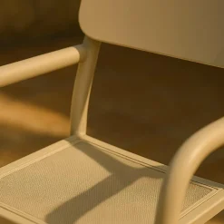 Made in Meubles Chaise De Jardin<Chaise de jardin en aluminium taupe Kaïa (lot de 2)