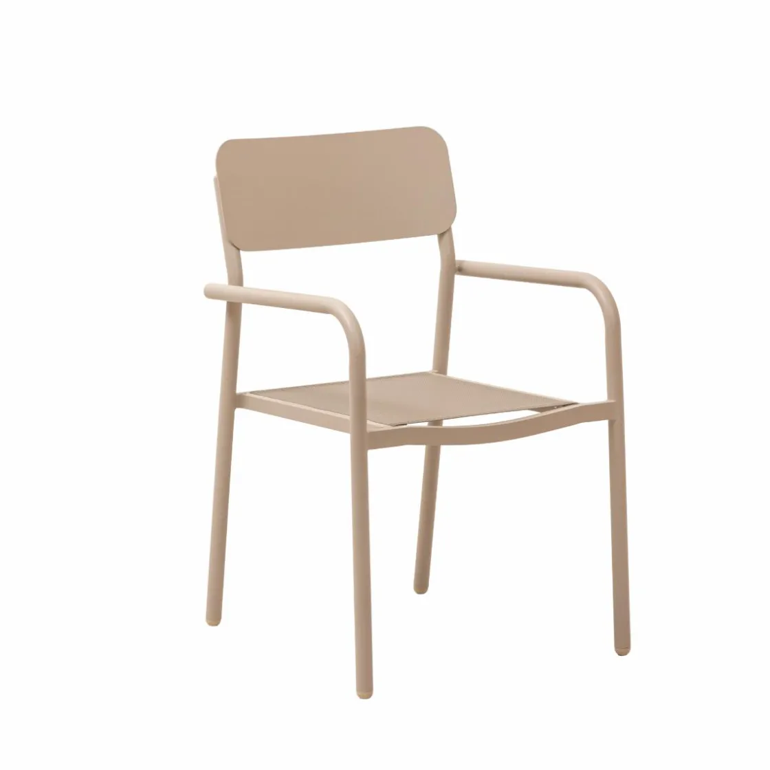 Made in Meubles Chaise De Jardin<Chaise de jardin en aluminium taupe Kaïa (lot de 2)