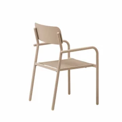 Made in Meubles Chaise De Jardin<Chaise de jardin en aluminium taupe Kaïa (lot de 2)