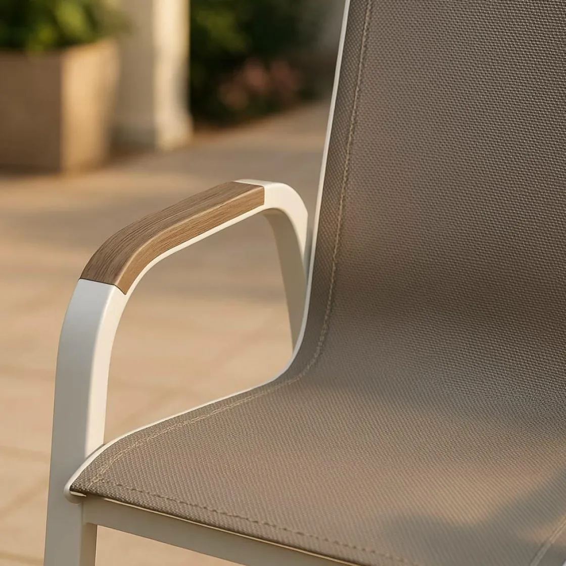 Made in Meubles Chaise De Jardin<Chaise de jardin taupe en aluminium Ayden (lot de 2)