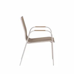 Made in Meubles Chaise De Jardin<Chaise de jardin taupe en aluminium Ayden (lot de 2)