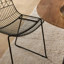 Made in Meubles Chaise<Chaise design en métal noir (lot de 2)