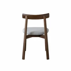 Made in Meubles Chaise<Chaise en bois de frêne foncé et tissu gris Aline (lot de 2)