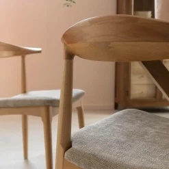 Made in Meubles Chaise<Chaise en bois de hêtre clair Aline (lot de 2)