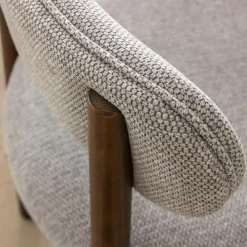 Made in Meubles Chaise<Chaise en bois de hêtre foncé et tissu Aline (lot de 2)