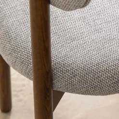 Made in Meubles Chaise<Chaise en bois de hêtre foncé et tissu Aline (lot de 2)