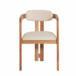 Made in Meubles Chaise<Chaise en bois de mindy et tissu bouclette Suzie (lot de 2)