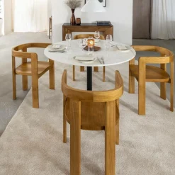 Made in Meubles Chaise<Chaise en bois de mindy Suzie (lot de 2)